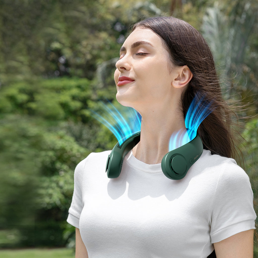 Jisulife Neck Fan Life3 nešiojamasis USB kaklo ventiliatorius - žalias -- Uncategorized
