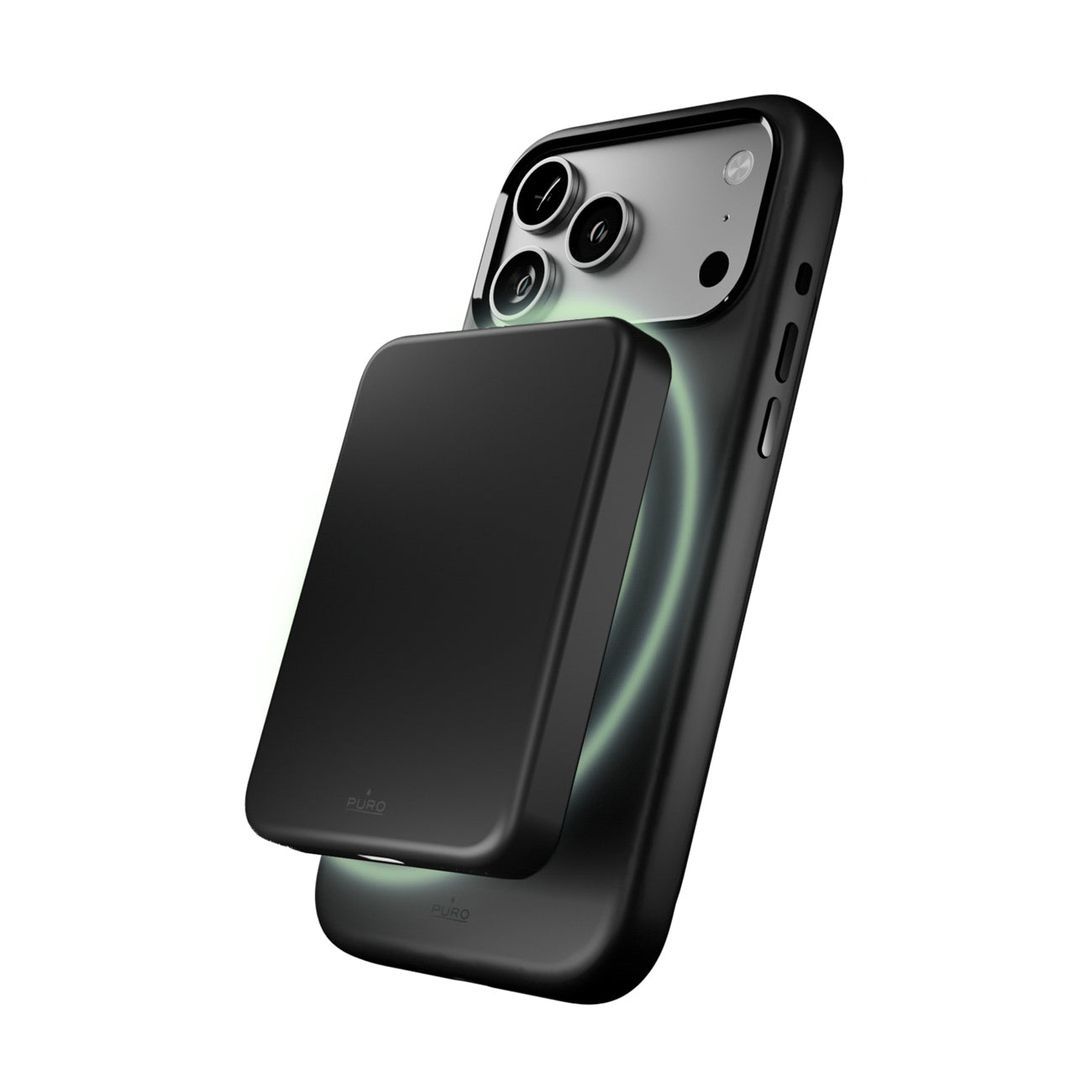Puro Icon Mag Pro Liquid Silicone Case, skirtas iPhone 17 Pro, MagSafe Suderinamas, su fotoaparato apsauga ir aliuminio...