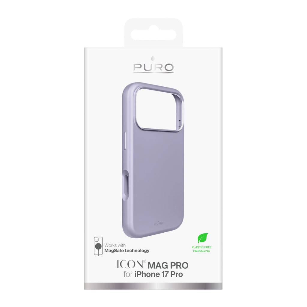 Puro Icon Mag Pro Liquid Silicone Case, skirtas iPhone 17 Pro, MagSafe Suderinamas su fotoaparato apsauga ir aliuminio...