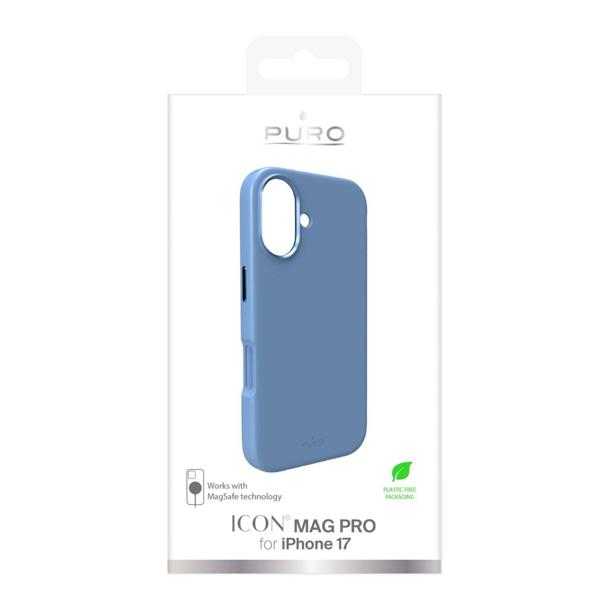 Puro Icon Mag Pro skystojo silikono dėklas iPhone 17, suderinamas su MagSafe, su kameros apsauga ir aliuminio mygtukais -...