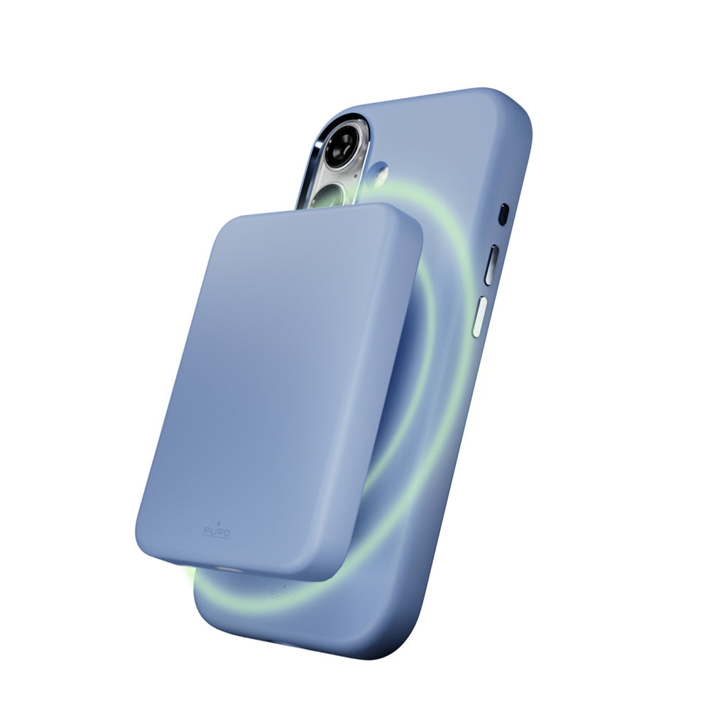 Puro Icon Mag Pro skystojo silikono dėklas iPhone 17, suderinamas su MagSafe, su kameros apsauga ir aliuminio mygtukais -...