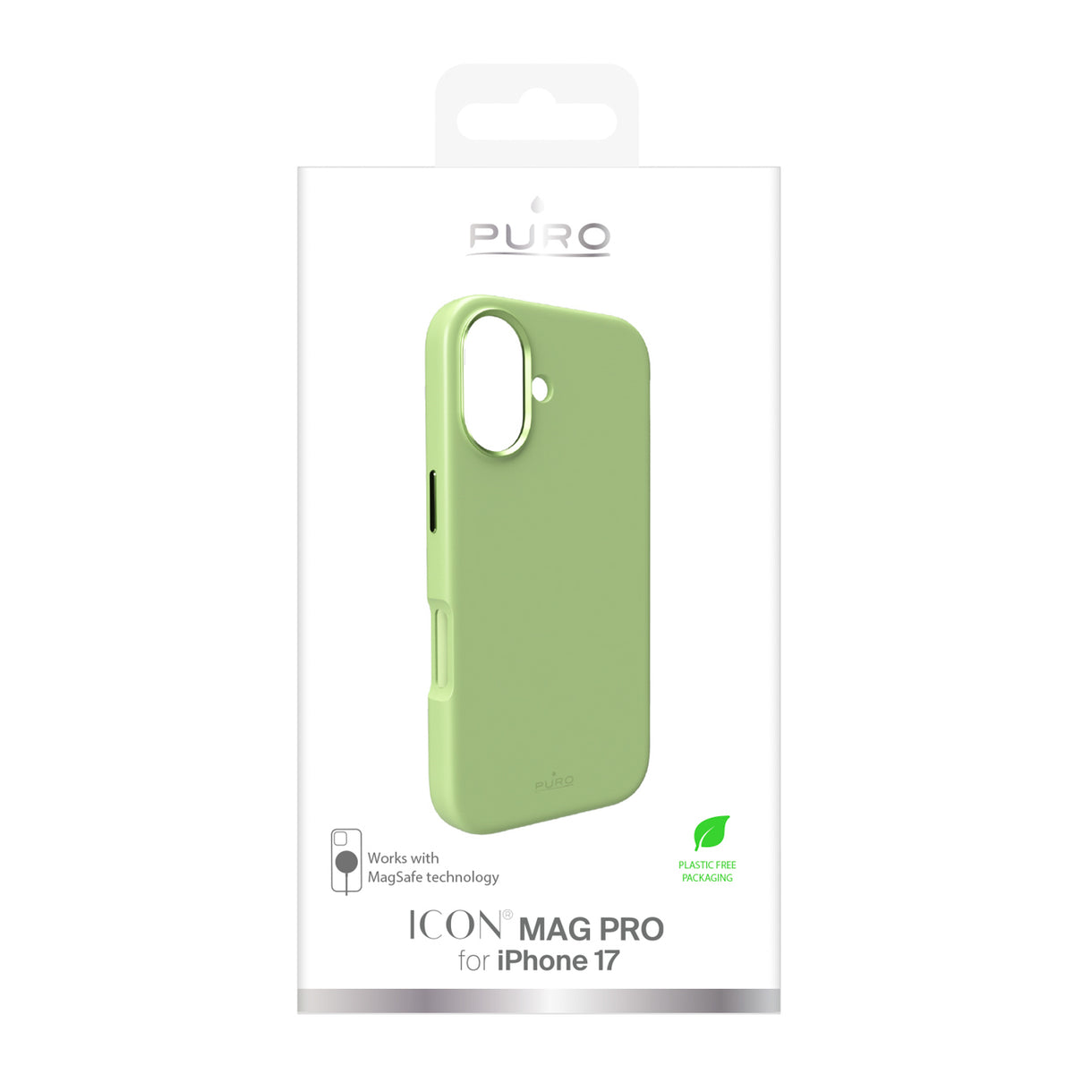 Puro Icon Mag Pro skystas silikono dėklas dėl iPhone 17, suderinamas su MagSafe, su fotoaparato apsauga ir aliuminio...
