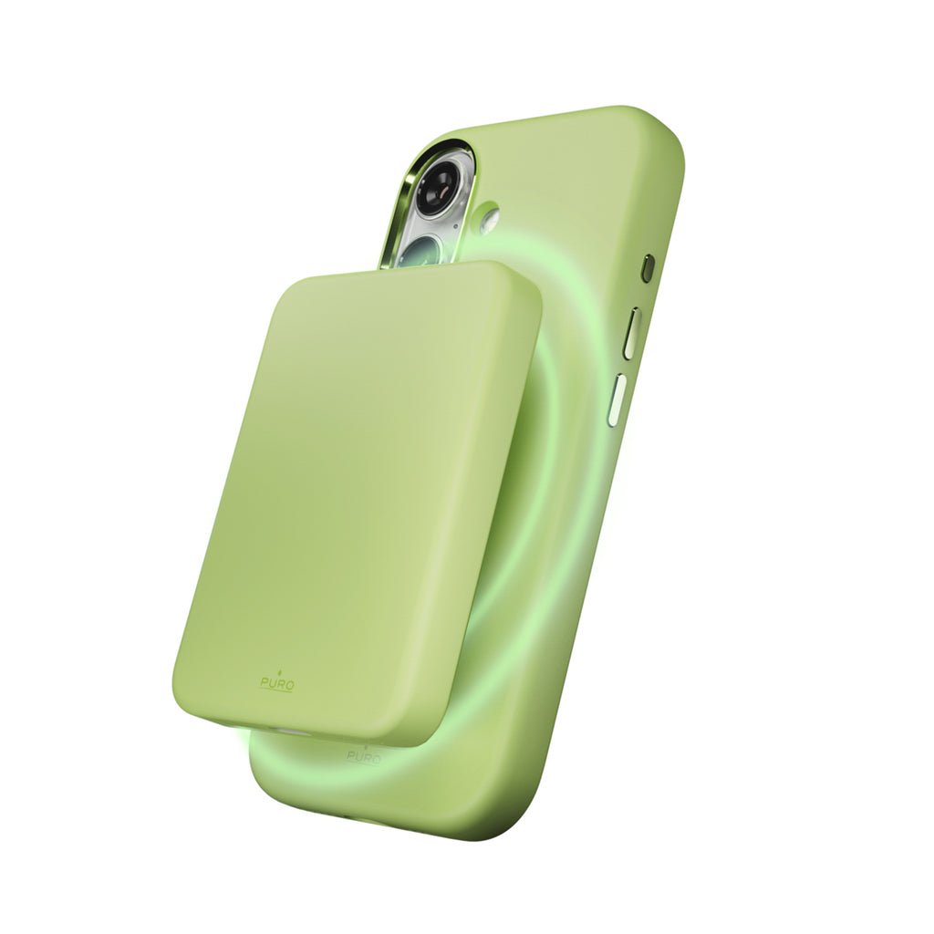 Puro Icon Mag Pro skystas silikono dėklas dėl iPhone 17, suderinamas su MagSafe, su fotoaparato apsauga ir aliuminio...