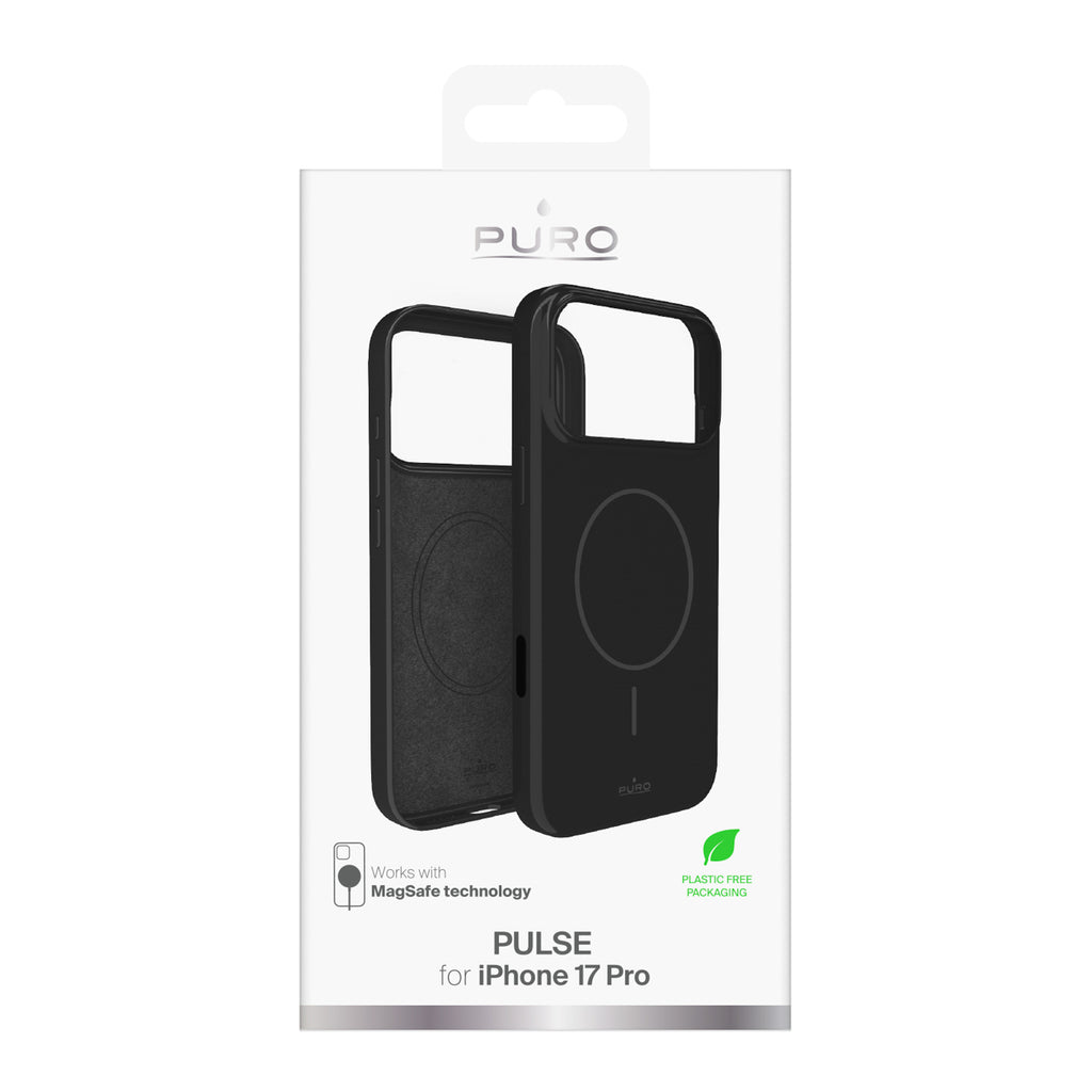MagSafe dėklas Puro Pulse iPhone 17 Pro – juodas