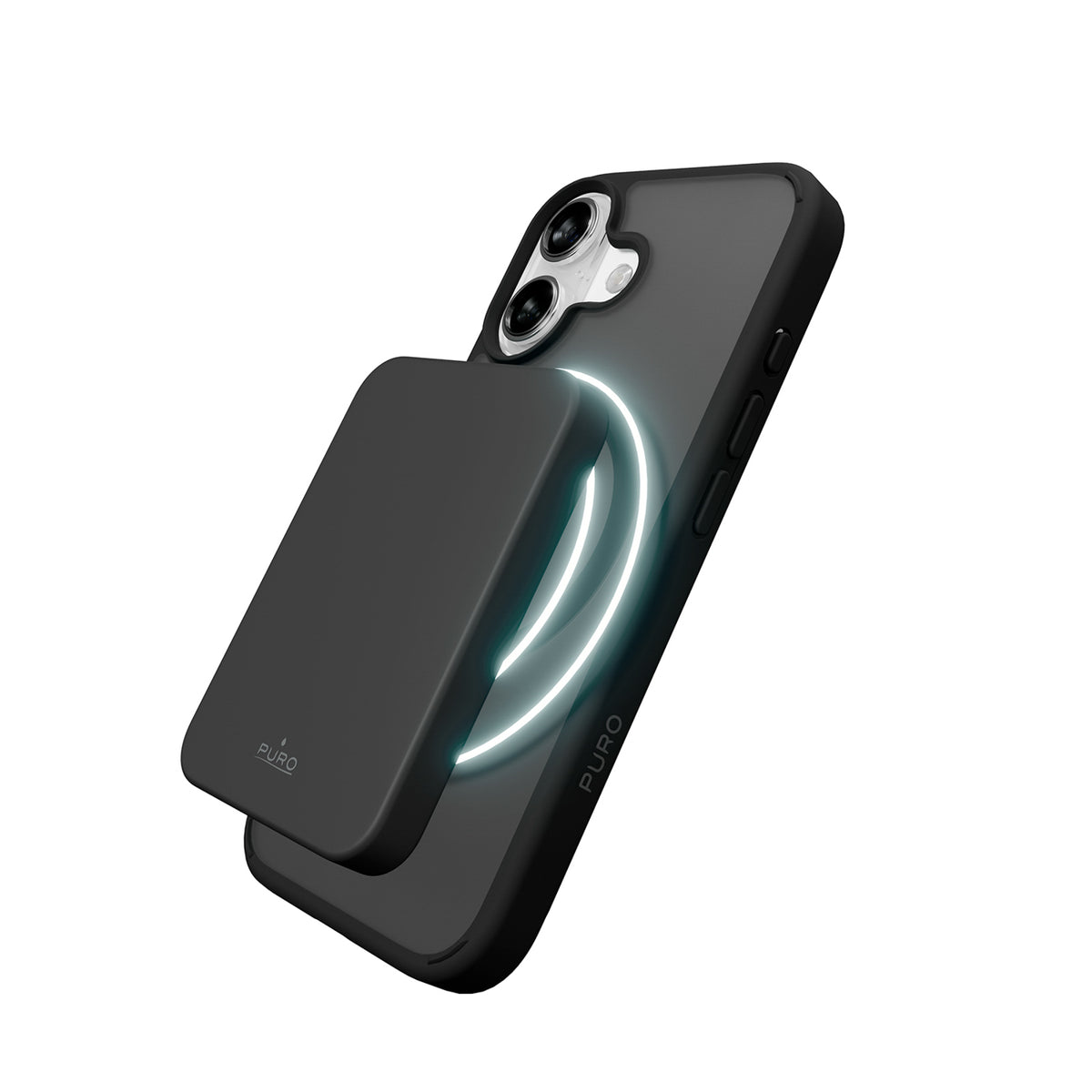 Puro Gradient TPU MagSafe Suderinamas dėklas, skirtas iPhone 17 - juodas