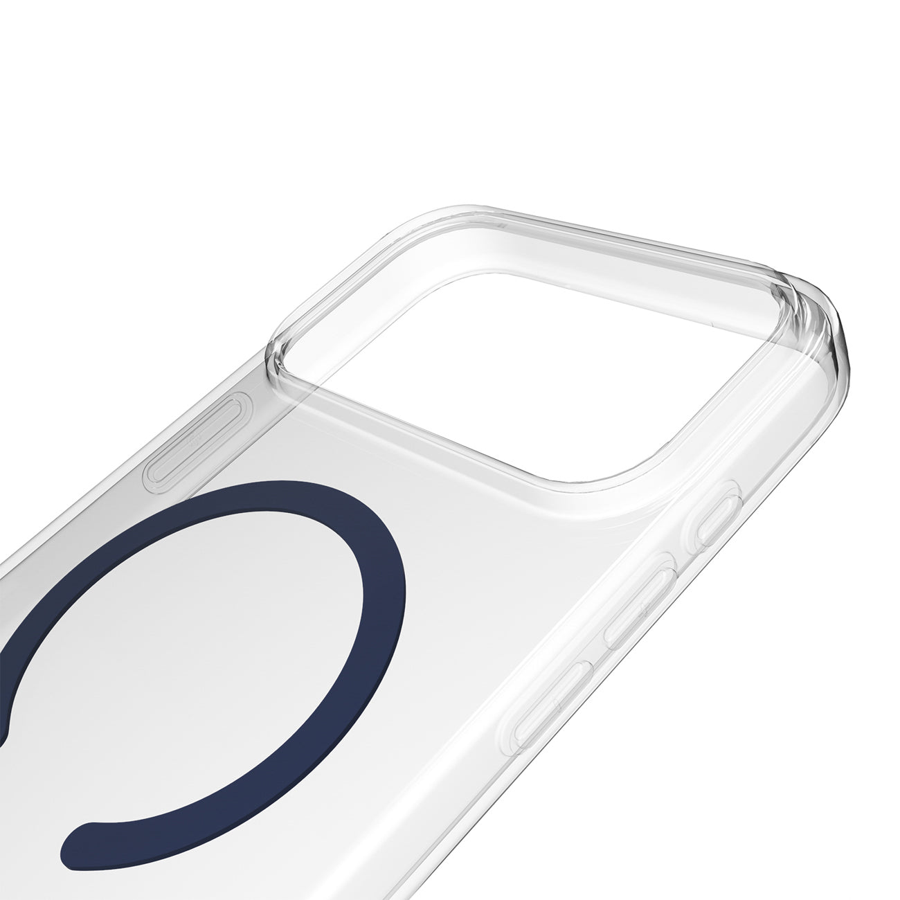 Puro Lite Mag TPU+PC Dėklas su MagSafe palaikymu iPhone 17 Pro - Skaidrus su mėlynu žiedu -- iPhone 17 Pro