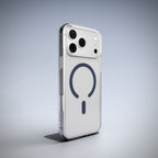 Puro Lite Mag TPU+PC Dėklas su MagSafe palaikymu iPhone 17 Pro - Skaidrus su mėlynu žiedu -- iPhone 17 Pro