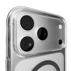 Puro Lite Mag TPU+PC dėklas, suderinamas su MagSafe, skirtas iPhone 17 Pro - Transparent with Gray Ring