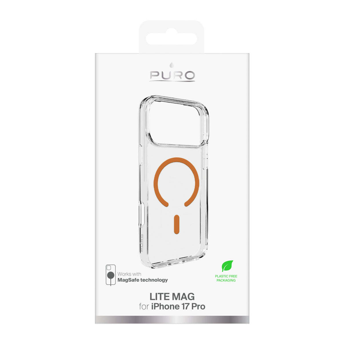 Puro Lite Mag MagSafe dėklas iPhone 17 Pro – skaidrus -- iPhone 17 Pro