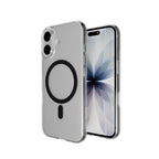 Puro Lite Mag TPU+PC Dėklas, suderinamas su MagSafe, skirtas iPhone 17 - Skaidrus su juodu žiedu