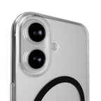 Puro Lite Mag TPU+PC Dėklas, suderinamas su MagSafe, skirtas iPhone 17 - Skaidrus su juodu žiedu