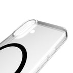 Puro Lite Mag TPU+PC Dėklas, suderinamas su MagSafe, skirtas iPhone 17 - Skaidrus su juodu žiedu