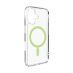 Puro Lite Mag TPU+PC dėklas, suderinamas su MagSafe, skirtas iPhone 17 - Transparent with Green Ring