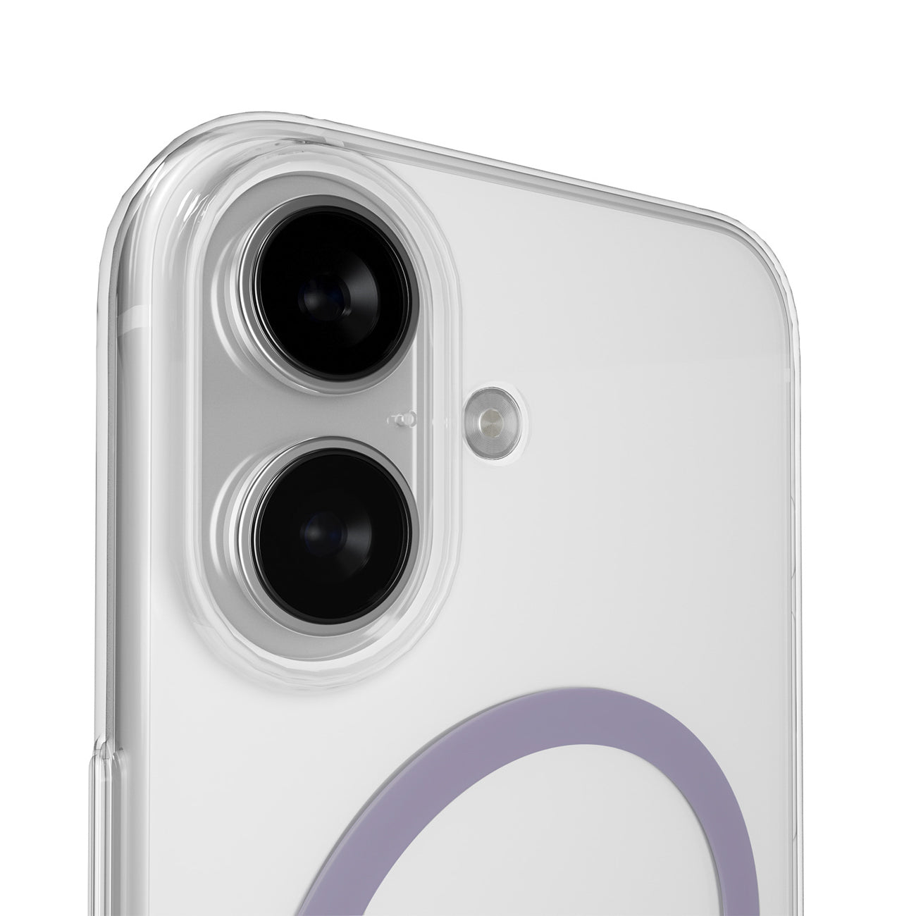 Puro Lite Mag TPU+PC Dėklas, suderinamas su MagSafe, skirtas iPhone 17 - Skaidrus su rožiniu žiedu