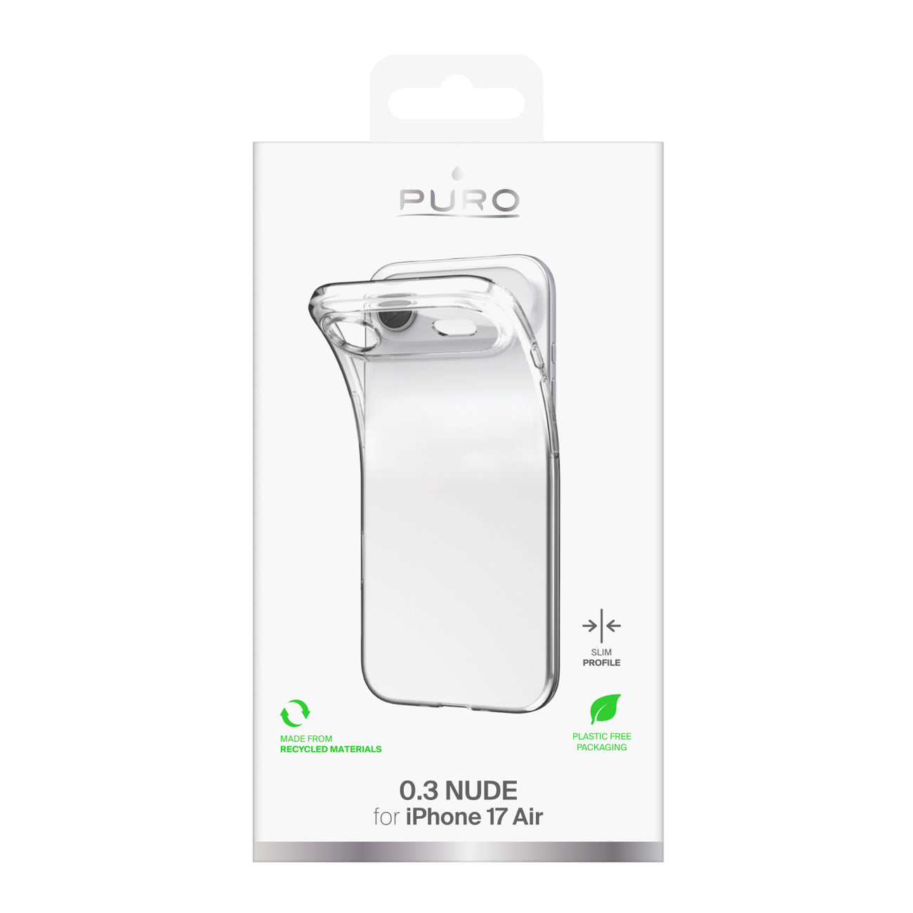 Skaidrus itin plonas TPU dėklas iPhone 17 Air (1 mm)