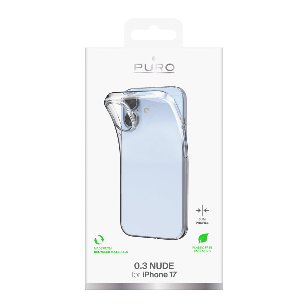 Skaidrus TPU dėklas iPhone 17 – Puro 0.3 Nude