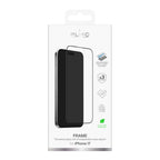 Puro Frame grūdintas stiklas iPhone 17 – juodu rėmeliu