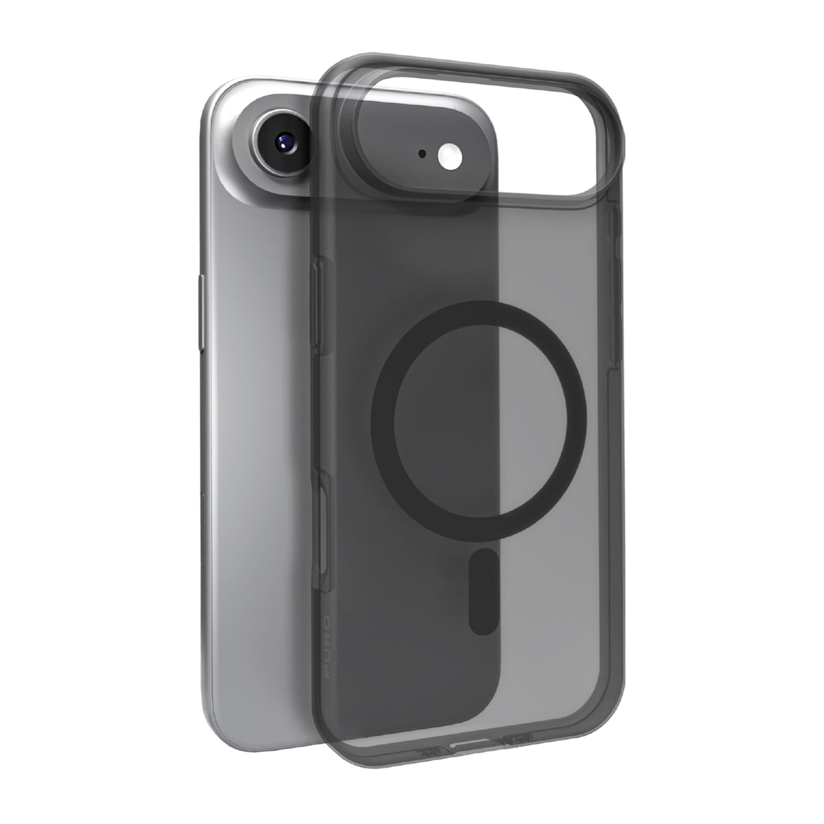 Puro Daylight MagSafe dėklas iPhone 17 Air – pusiau skaidrus juodas