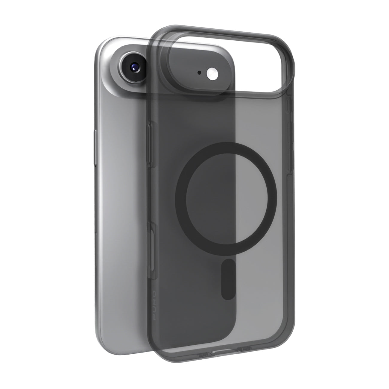 Puro Daylight MagSafe dėklas iPhone 17 Air – pusiau skaidrus juodas