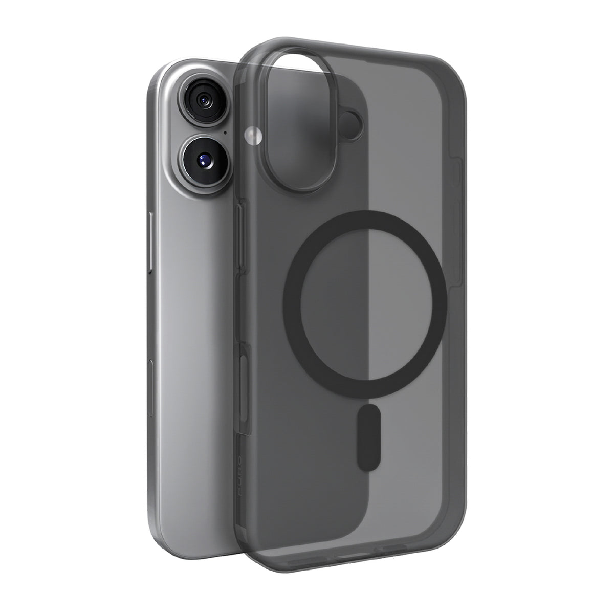 Puro Daylight MagSafe suderinama silikono dėklas iPhone 17 - Skaidri juoda -- iPhone 17