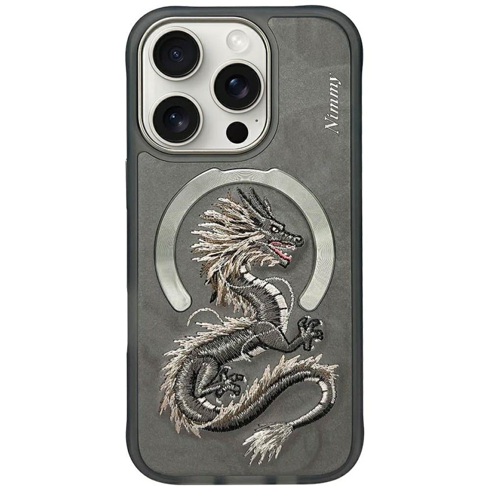 Nimmy Dragon MagSafe dėklas skirtas iPhone 16 Pro - Pilka -- iPhone 16 Pro
