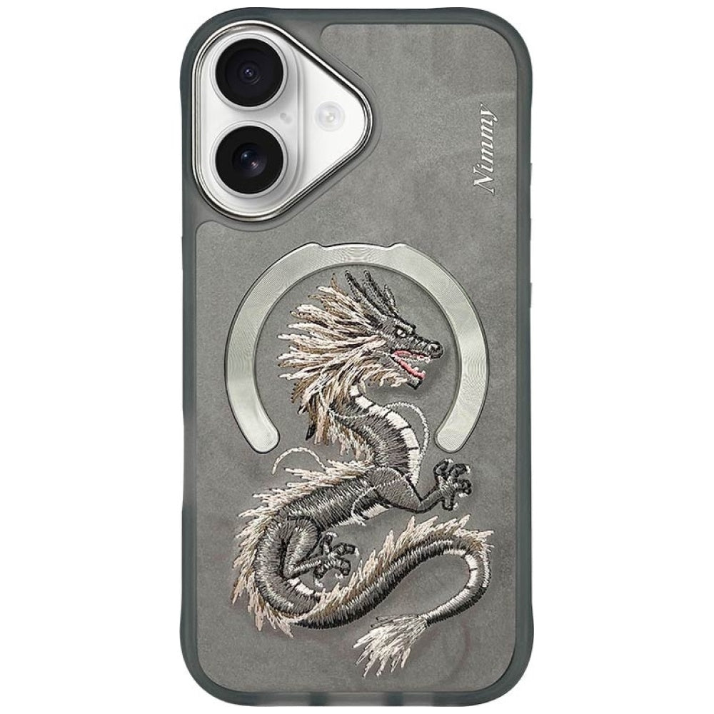 Nimmy Dragon MagSafe iPhone 16 dėklas - Pilkas -- iPhone 16