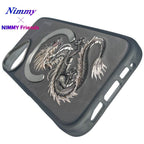 Nimmy Dragon MagSafe iPhone 16 dėklas - Pilkas -- iPhone 16