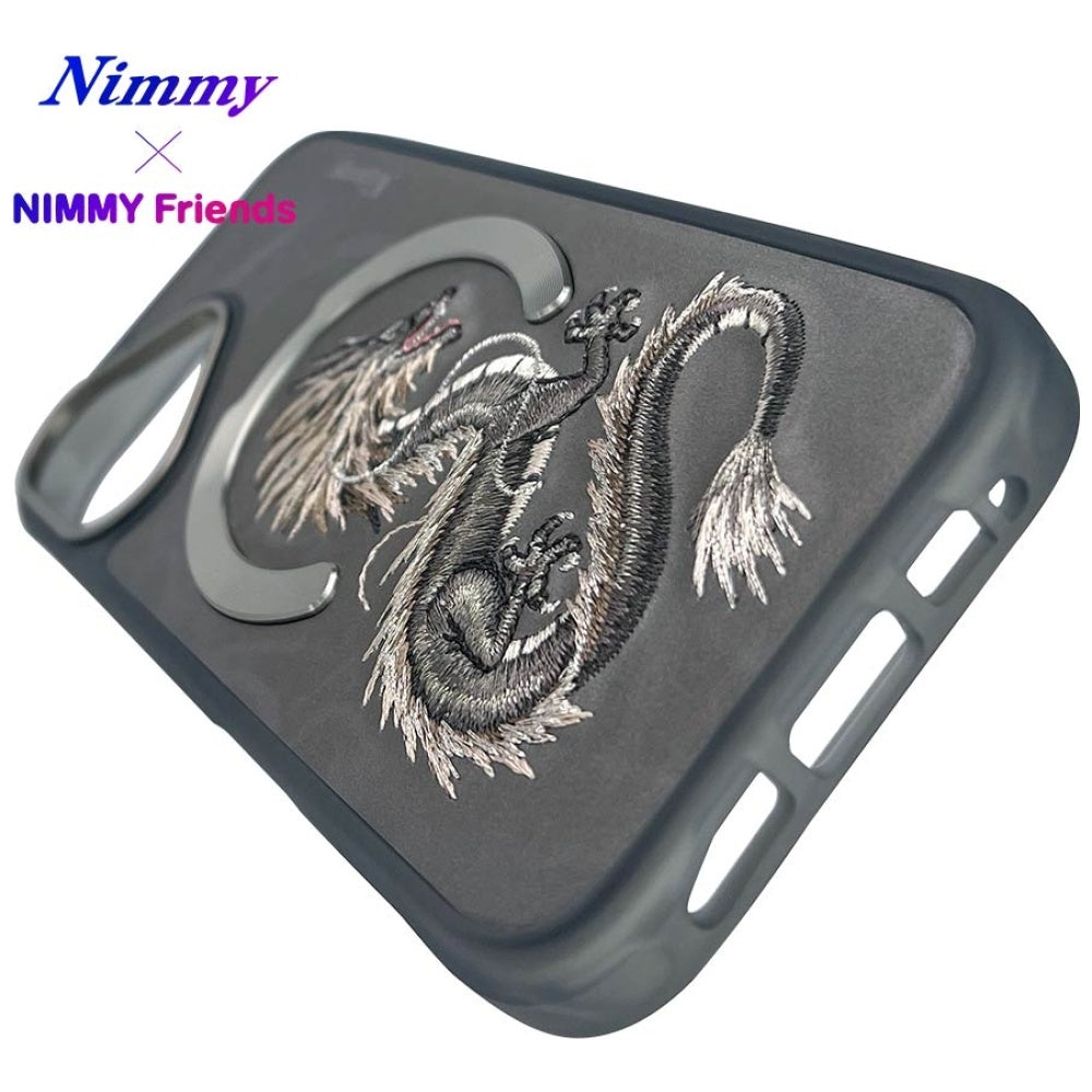 Nimmy Dragon MagSafe iPhone 16 dėklas - Pilkas -- iPhone 16