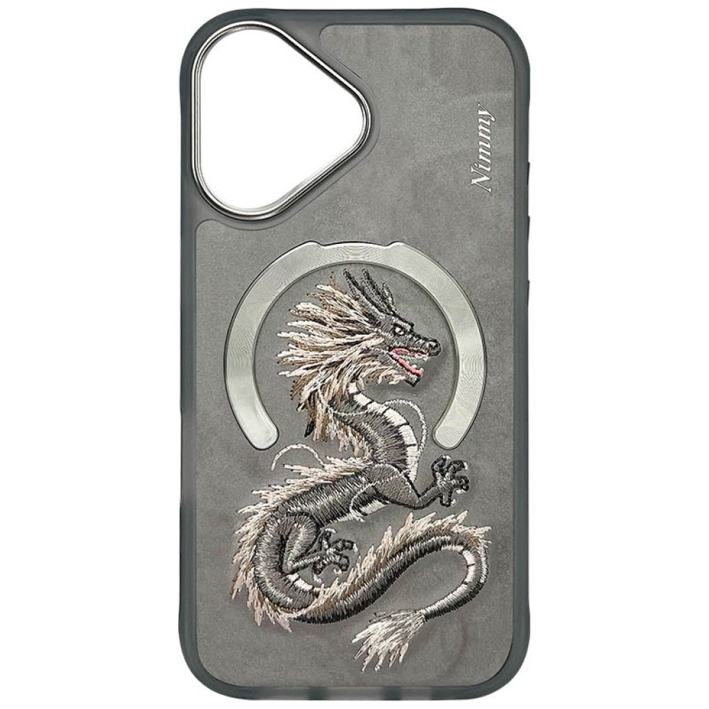 Nimmy Dragon MagSafe iPhone 16 dėklas - Pilkas -- iPhone 16