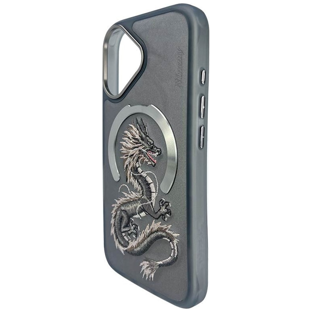 Nimmy Dragon MagSafe iPhone 16 dėklas - Pilkas -- iPhone 16