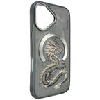 Nimmy Dragon MagSafe iPhone 16 dėklas - Pilkas -- iPhone 16