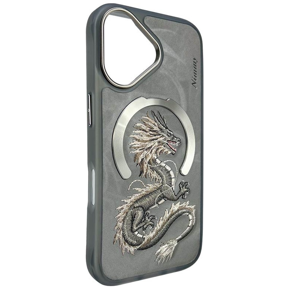 Nimmy Dragon MagSafe iPhone 16 dėklas - Pilkas -- iPhone 16