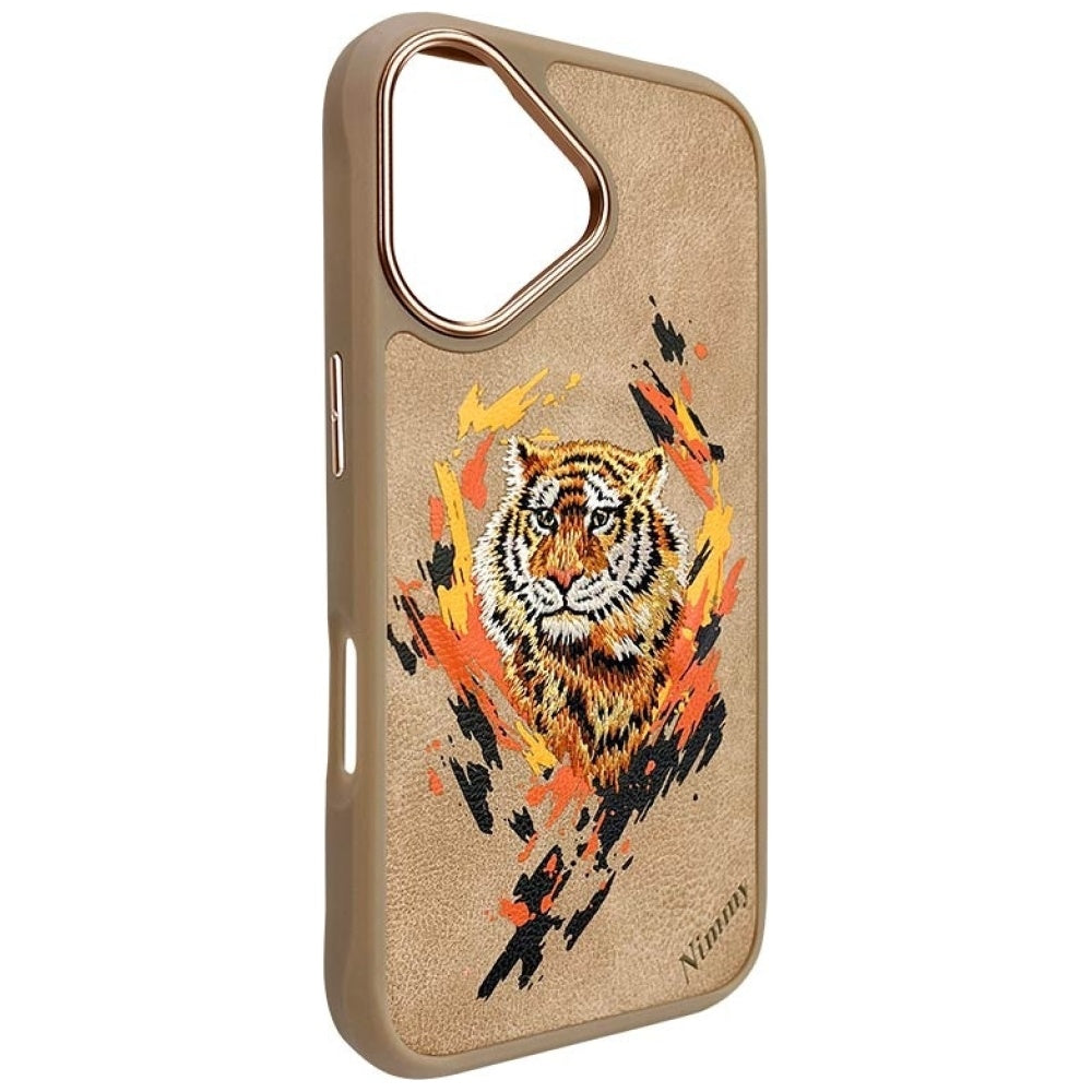 Nimmy Tiger MagSafe dėklas iPhone 16 – rudas