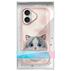 Nimmy Big Eyed Pet 2.0 Cat dėklas iPhone 16 – rožinis