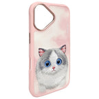 Nimmy Big Eyed Pet 2.0 Cat dėklas iPhone 16 – rožinis