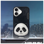 Nimmy Big Eyed Pet 2.0 Panda dėklas iPhone 16 – juodas