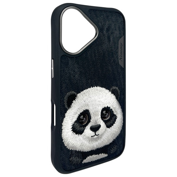 Nimmy Big Eyed Pet 2.0 Panda dėklas iPhone 16 – juodas