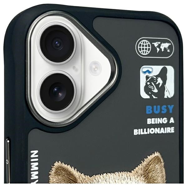 Nimmy Cool&Cute 2.0 dėklas iPhone 16 – juodas