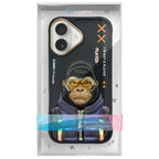 Nimmy Cool&Cute 2.0 Monkey dėklas iPhone 16 – juodas