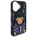Nimmy Cool&Cute 2.0 Monkey dėklas iPhone 16 – juodas