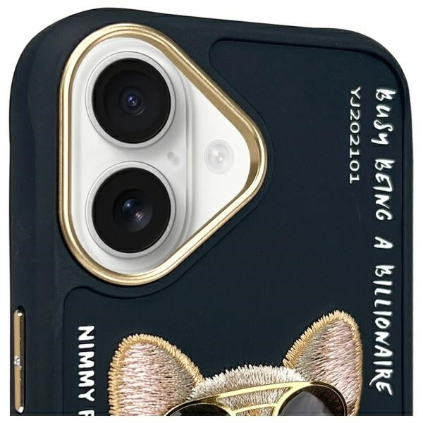 Nimmy Glasses Cool Dog dėklas iPhone 16 6,1" – juodas