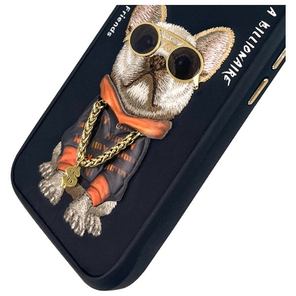 Nimmy Glasses Cool Dog dėklas iPhone 16 6,1" – juodas