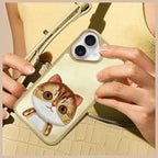 Nimmy Big Eyed Pet 2.0 Cat dėklas iPhone 16 – žalias