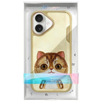 Nimmy Big Eyed Pet 2.0 Cat dėklas iPhone 16 – žalias