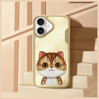 Nimmy Big Eyed Pet 2.0 Cat dėklas iPhone 16 – žalias