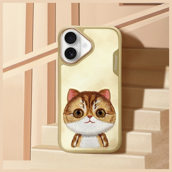 Nimmy Big Eyed Pet 2.0 Cat dėklas iPhone 16 – žalias