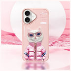 Nimmy dėklas iPhone 16 – rožinis, katinas