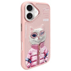 Nimmy dėklas iPhone 16 – rožinis, katinas