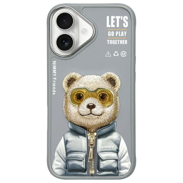 Nimmy kietas dėklas iPhone 16 – pilkas