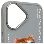 Nimmy Glasses Cool Cat dėklas iPhone 16 – pilkas